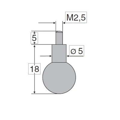 Mérőtapintó betét18 EWR-V számára, golyóØ 10,0 mm